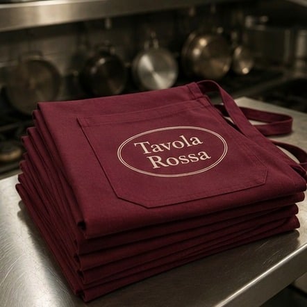 Customized aprons for restaurants and kitchens